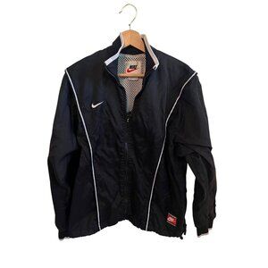 Vintage 90s Nike Team Sports Black Zip Up Jacket W/ Mesh Lining Men's Size L